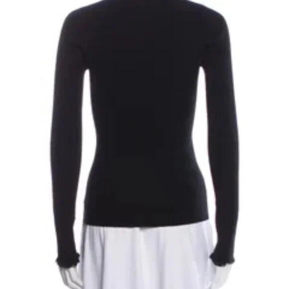 Dolce & Gabbana V-Neck Button Up Cardigan / Sweater w/ Lace trim